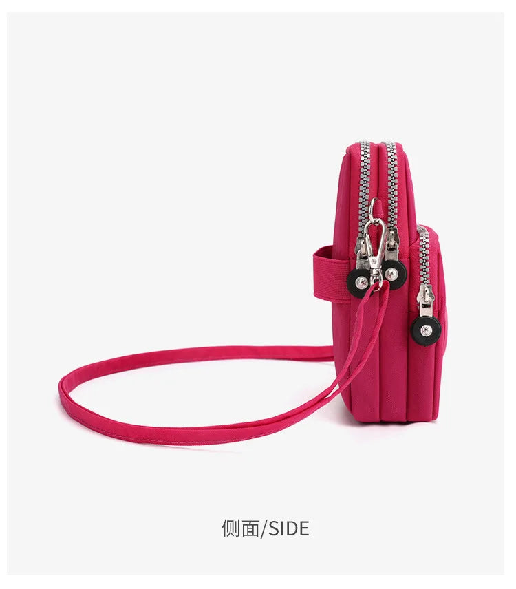 Sports Arm Bag, Women Mobile Phone Bag Running Messenger Purse Wallet, Women's Shoulder Cross Body Bags Multi Layer Zipper Pouch