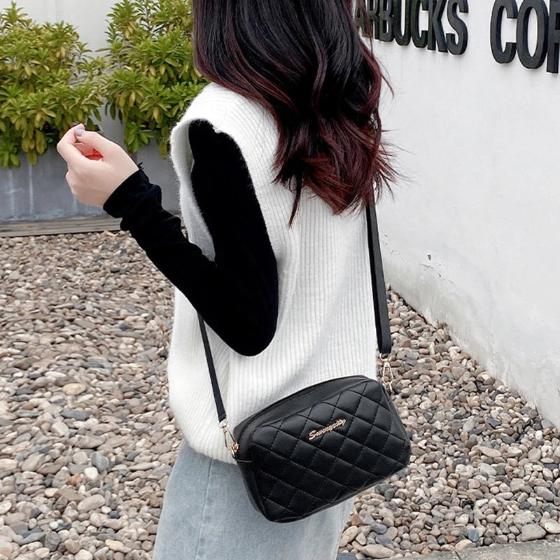 Fashion PU Leather Women Shoulder Bags Luxury Design Quilted Shopper Bag Female Casual Crossbody Bags Female Small Handbag Purse