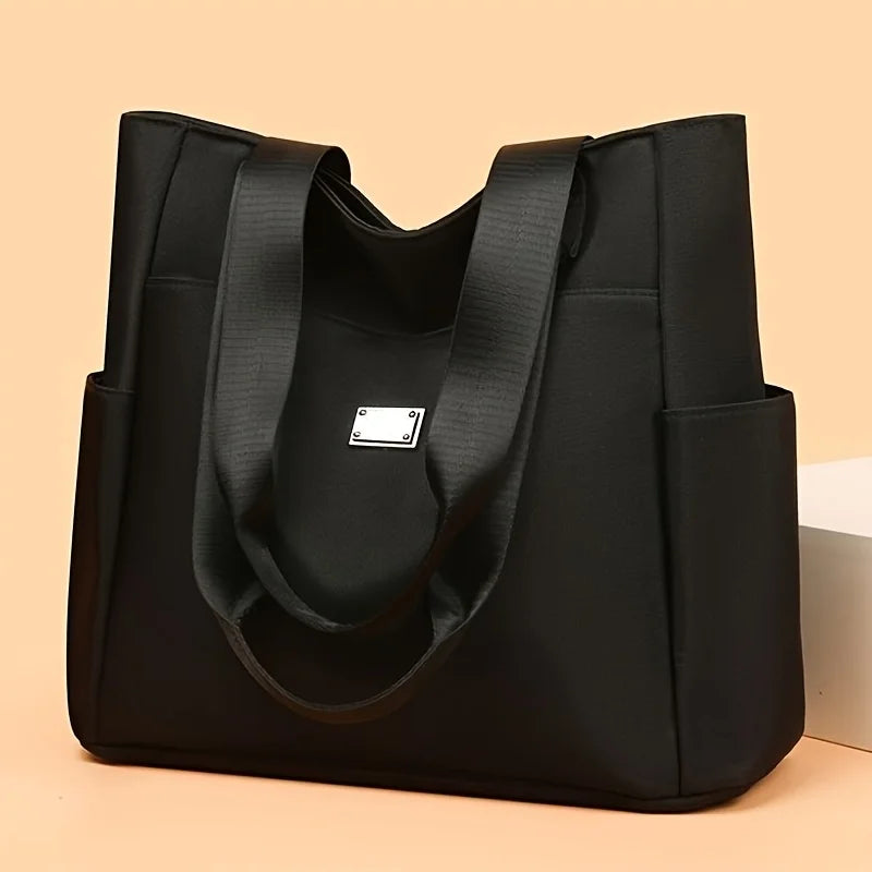 DISSEFA-TECH Women's Stylish Nylon Tote Bag - Durable, Multi-Pocket, Zipper Closure | Perfect for Shopping, Work, Daily Travel