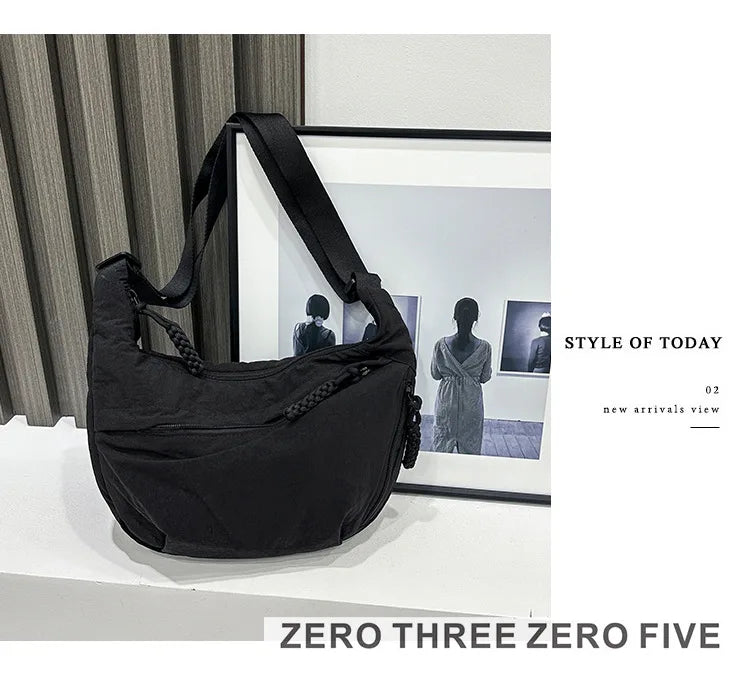 Casual Nylon Hobos Crossbody Bag for Women Designer Shoulder Bags Large Capacity Tote Bag Lady Travel Shopper Bag Female Purses