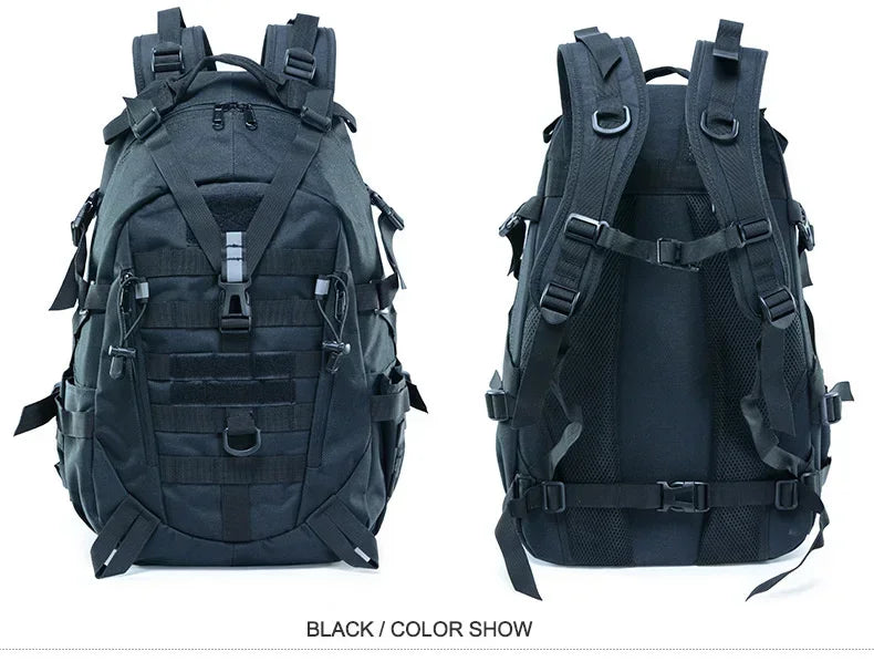 40L Camping Hiking Backpacks Tactical Backpack for Men/women Reflective Outdoor Climbing Rucksack Bag Survival Molle Travel Bags