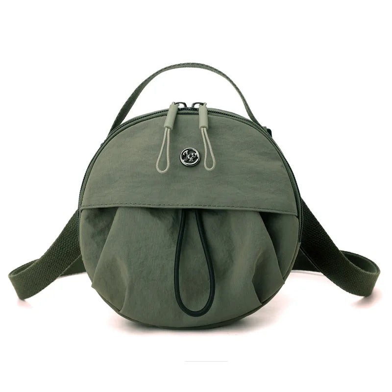 Thickened Waterproof Round Handbag, Single Shoulder Messenger Bag, Versatile Fashion Cross Body Phone Purse Pouch for Going Out