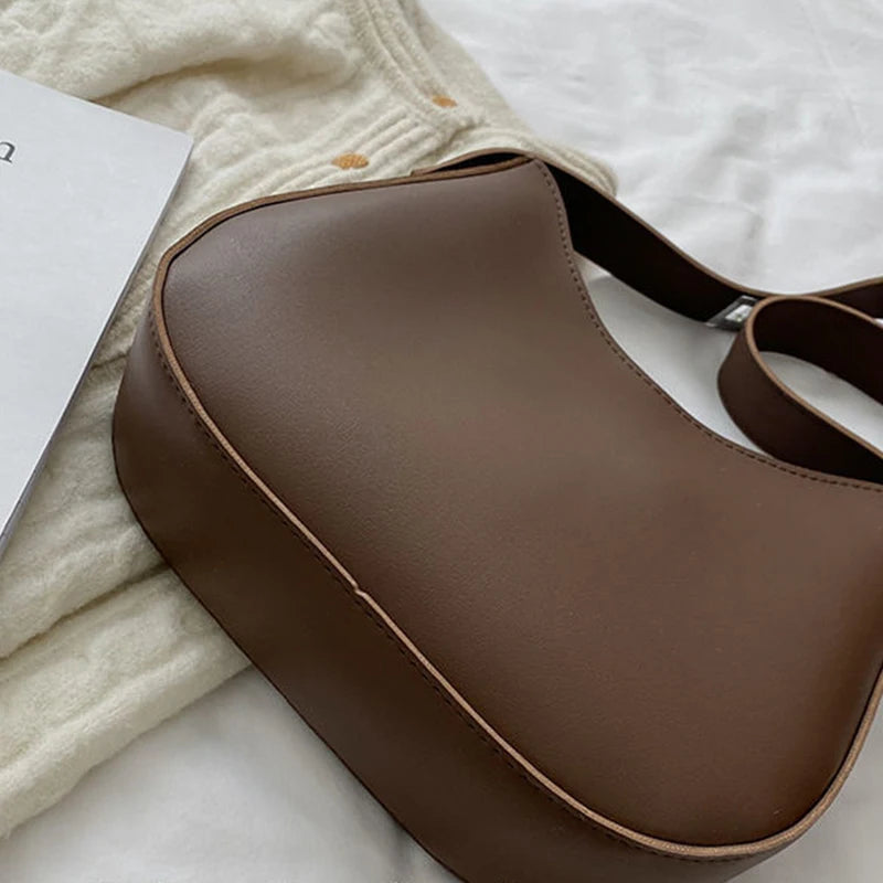 PU Leather Fashion Design Crossbody Bags For Women Summer Travel Shoulder Bags Large Capacity Handbags and Purse Armpit Hobo Bag