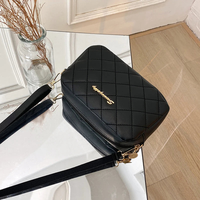 Fashion PU Leather Women Shoulder Bags Luxury Design Quilted Shopper Bag Female Casual Crossbody Bags Female Small Handbag Purse