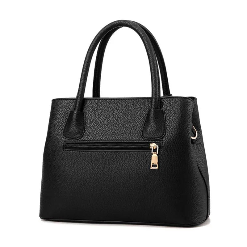 Shaping PU Leather Handbag, Stylish Versatile Tote Shoulder Bag, Large Capacity Crossbody Bag with Adjustable Straps,Zip Closure