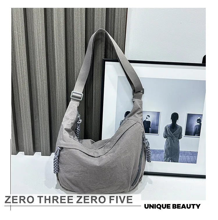 Casual Nylon Hobos Crossbody Bag for Women Designer Shoulder Bags Large Capacity Tote Bag Lady Travel Shopper Bag Female Purses