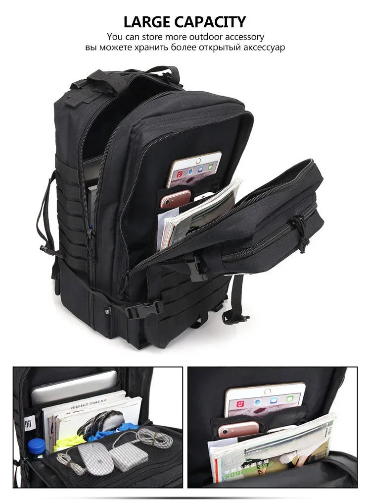 30/45L Man Tactical Backpacks HkingTraveling Bags Survival Outdoor 3P Assault Pack EDC Molle Pack For Trekking Hunting Bag