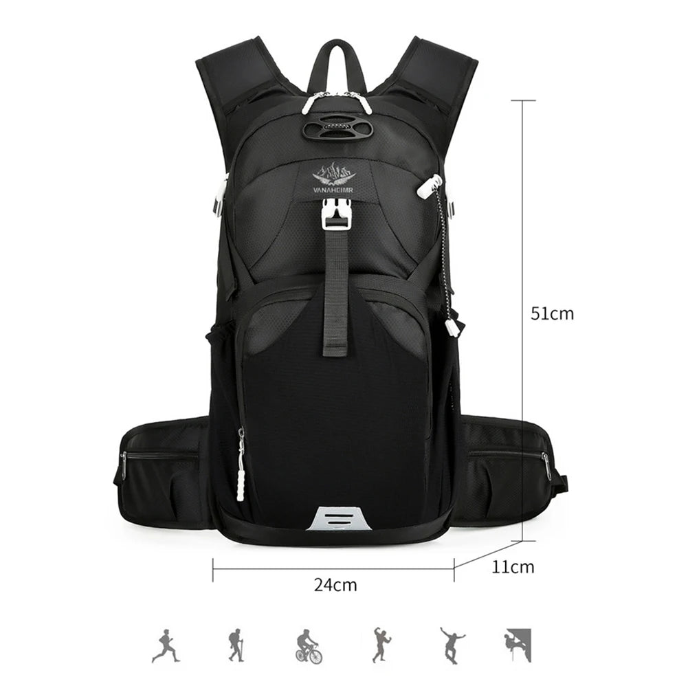 Camping Backpack Waterproof Breathable Fishing Bag Lightweight Large Capacity Hiking Climbing Rucksack for Outdoor Activities