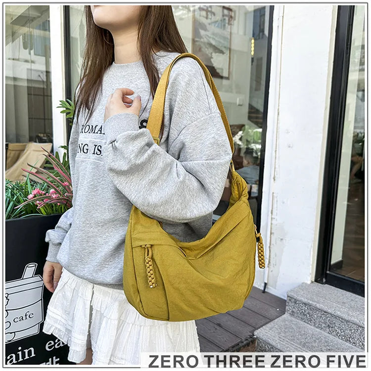 Casual Nylon Hobos Crossbody Bag for Women Designer Shoulder Bags Large Capacity Tote Bag Lady Travel Shopper Bag Female Purses