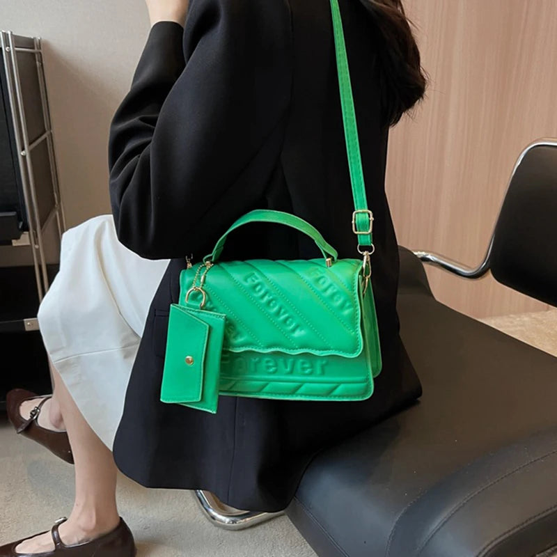 Brand Designer Small Crossbody Bags New Fashion Shoulder Bag Quilted PU Leather Ladies Square Handbags
