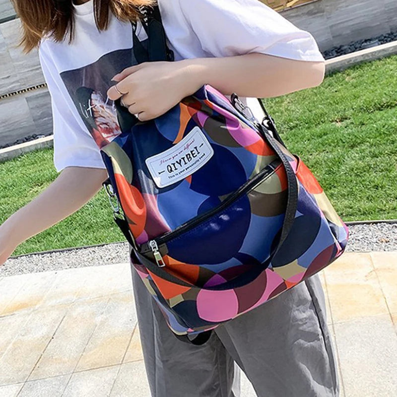 Quality Waterproof Oxford Backpack, Women High Capacity Anti-theft Travel Daypack, Casual Rucksack, Multi-use Shoulder Bags