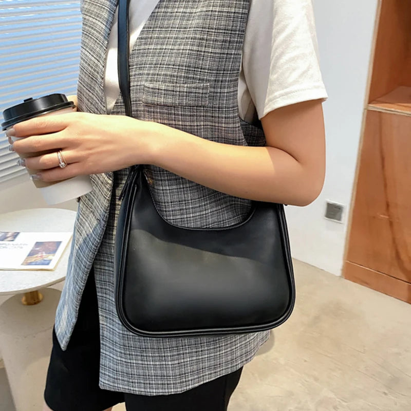 PU Leather Shoulder Messenger Bag Women Causal Luxury Handbags and Purse Female Designer Hobos Bag Small Brand Crossbody Bags