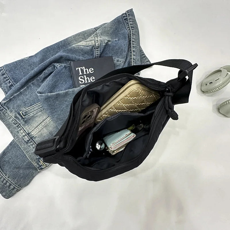 Casual Nylon Hobos Crossbody Bag for Women Designer Shoulder Bags Large Capacity Tote Bag Lady Travel Shopper Bag Female Purses
