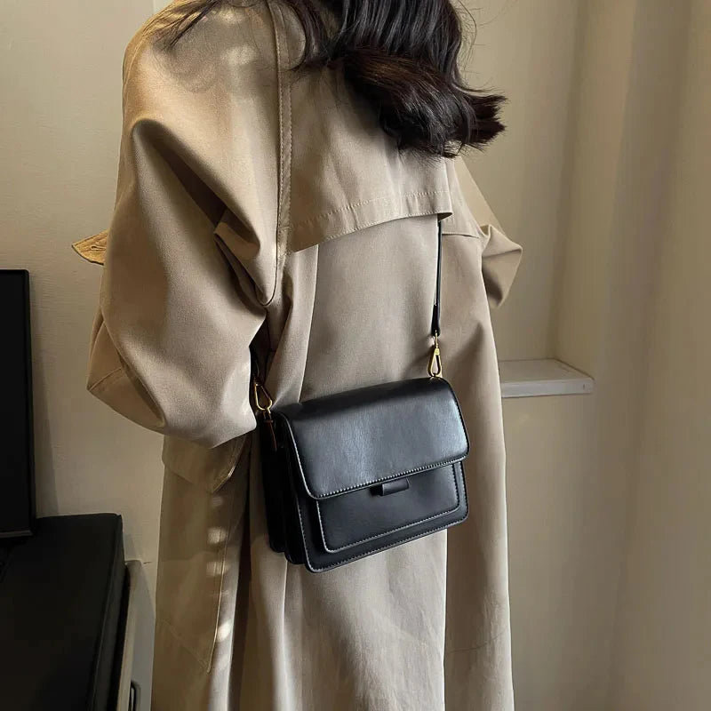 Sewing Thread Women's Shoulder Bags Pu Hasp Ladies Crossbody Bags on Sale 2024 High Quality Free Shipping Bolsas Femininas