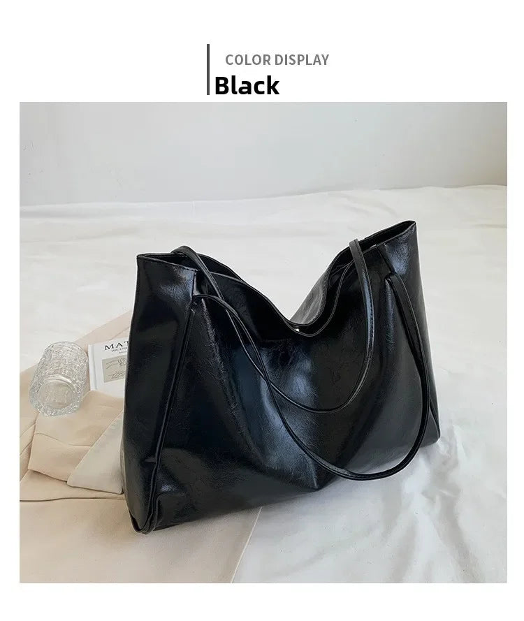 Retro PU Women's Handbag, Large Capacity Handbags Shoulder Bag, Street Leisure Shopping Tote Bag Bags, Suitable for Daily Use
