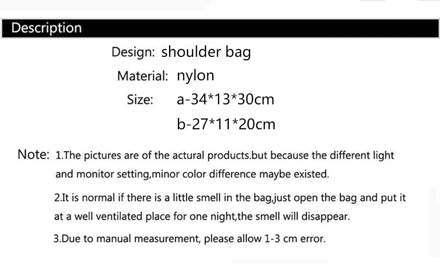 New Ladies Tote Bag Fashion Nylon Waterproof Casual Shoulder Mummy Bag Large Capacity Women's Messenger Handbags