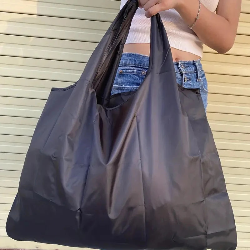 Versatile Folding Shopping Bag, Large Capacity Travel Tote Bag, Waterproof Shoulder Storage Bag,Fashion Reusable Grocery Bag