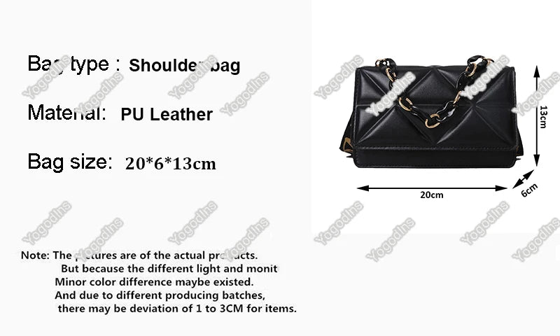 Internet Celebrity Fashion Women's Bag, New Pressed Grid Small Square Bag, Wide Shoulder Strap, Single Shoulder Crossbody Bag