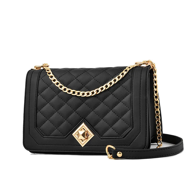 Bag Women's Xiaoxiangfeng Rhombus Chain Bag One Shoulder Portable Crossbody Fashion Personalized Women's Bag