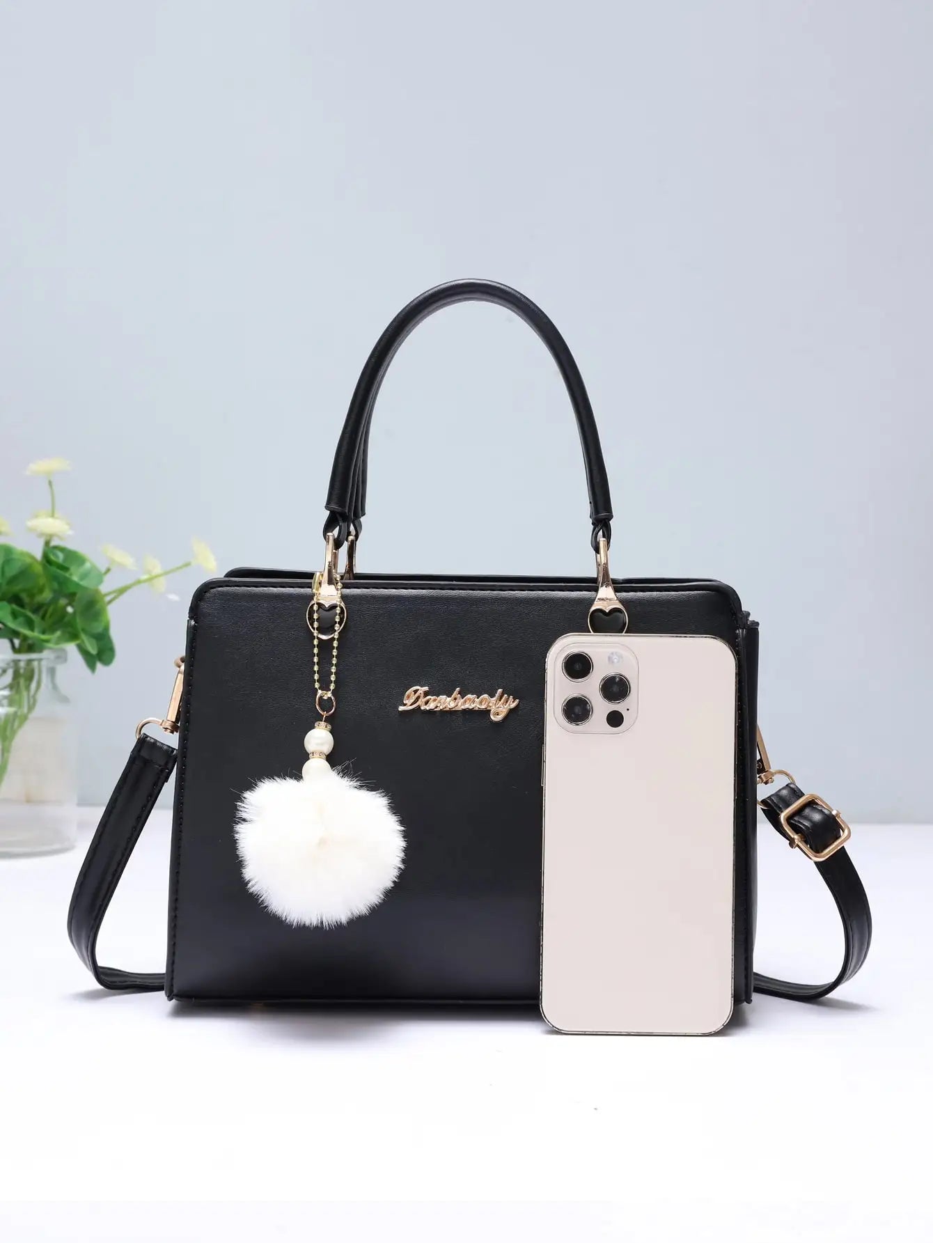 Fashionable Decorative Women's Small Square Bag, Simple Solid Color Large Capacity Handheld Crossbody Bag