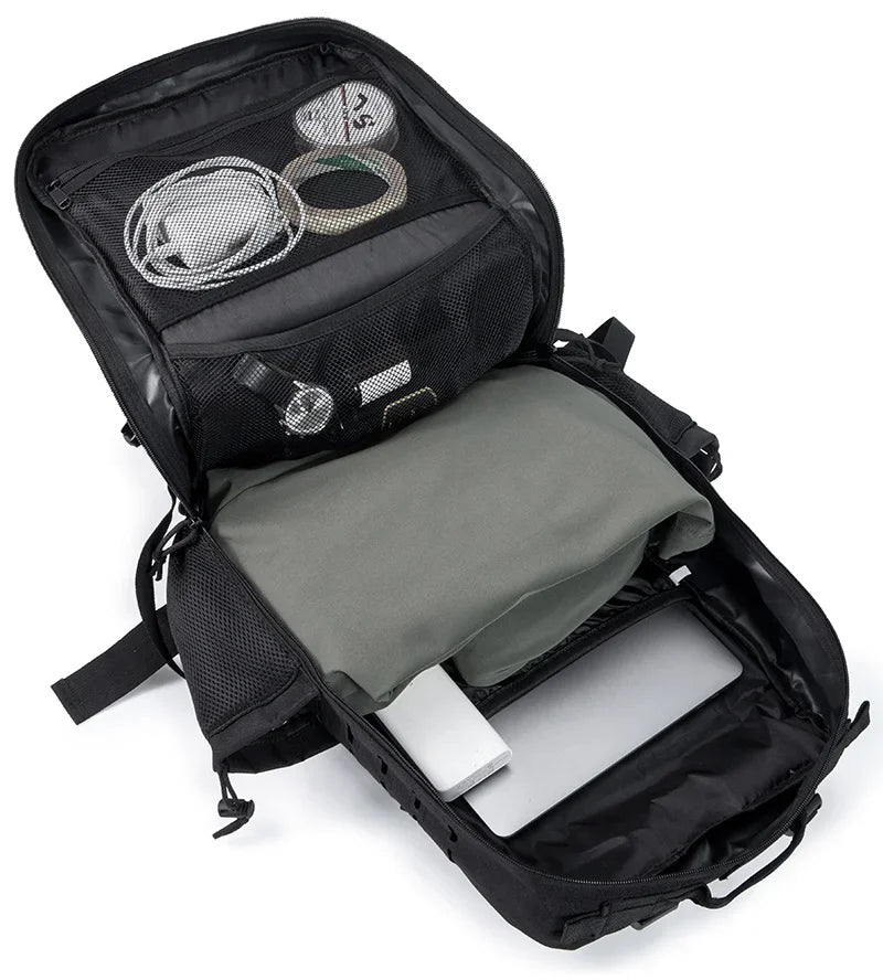 25L/45L Tactical Backpack for Women/men survival Laser Cut Molle Daypack Gym Rucksack School Bag with Dual Cup Holder back pack