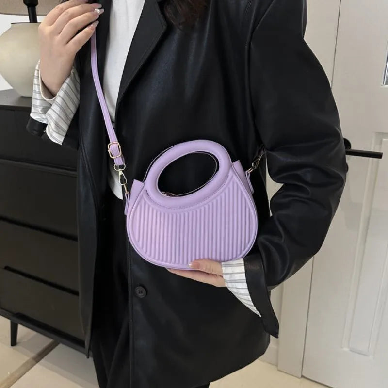 Chic Stripe Design Crossbody Bags for Women Elegant Synthetic Leather Handbag, Purse, Luxury Look Shoulder Bag for Everyday Use