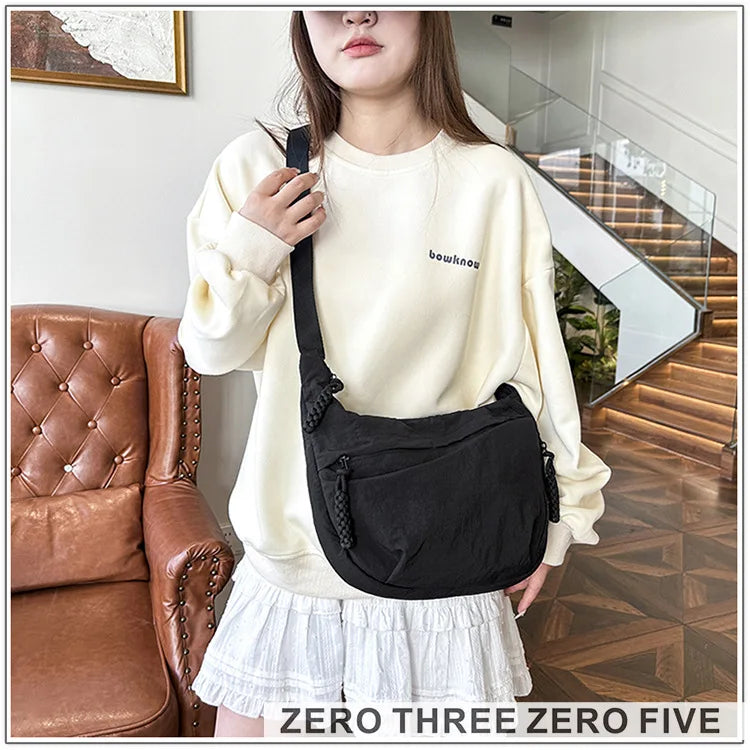 Casual Nylon Hobos Crossbody Bag for Women Designer Shoulder Bags Large Capacity Tote Bag Lady Travel Shopper Bag Female Purses