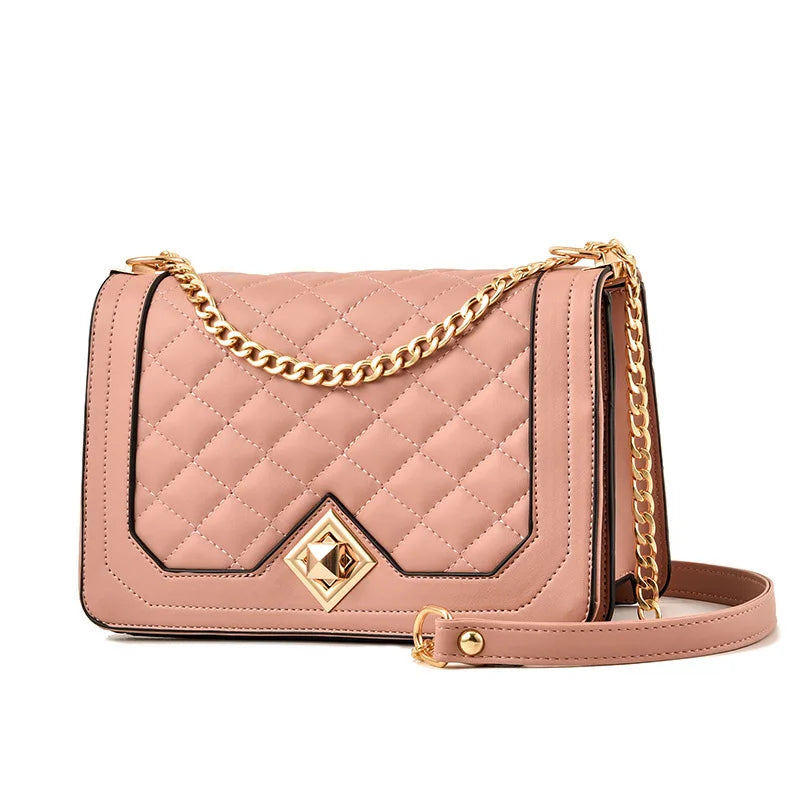 Bag Women's Xiaoxiangfeng Rhombus Chain Bag One Shoulder Portable Crossbody Fashion Personalized Women's Bag