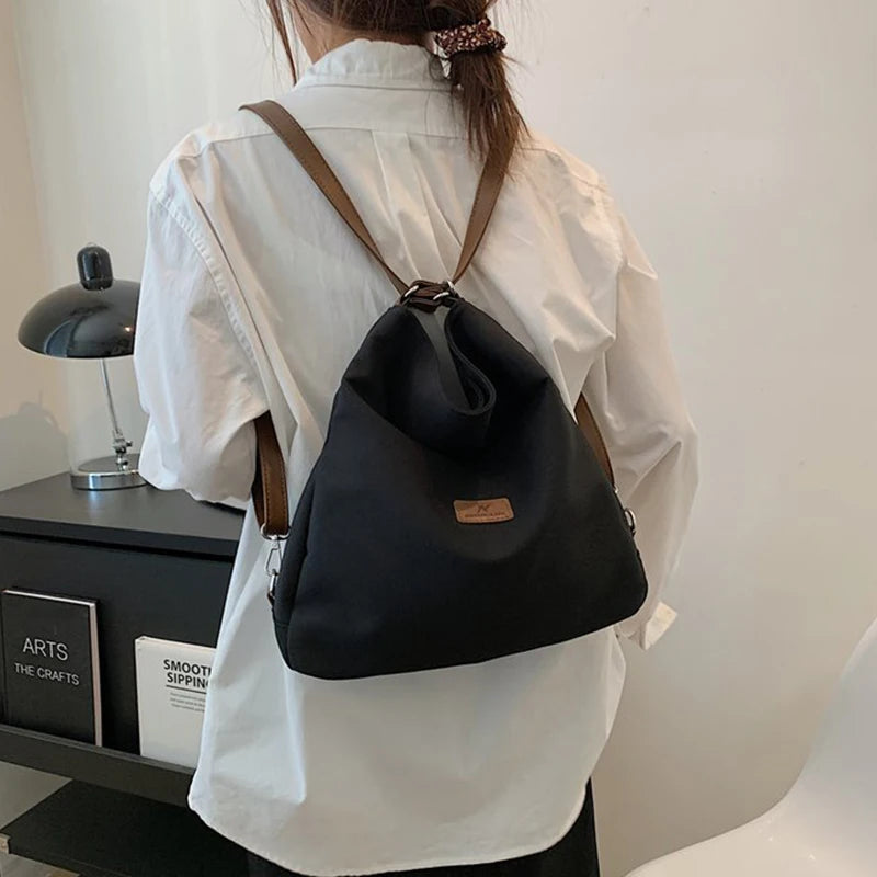 Designer Nylon Women's Casual Travel Backpack Trendy Top-Handle Shoulder Crossbody Bag Luxury Handbags Female Purse