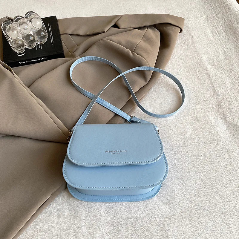 Fashionable Synthetic Leather Crossbody Bag, Womens Shoulder Bag, Simple Square Design, Adjustable Strap, Suitable for Daily Use