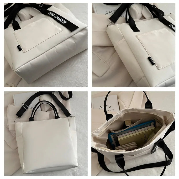 Nylon Handbag Women Campus Student Tote School Bag, Teen Girls Handbags Messenger Bag, Oxford Waterproof Shoulder Crossbody Bags