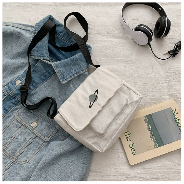 Casual Collage Student Messenger Bag Women Small Bag Canvas Shoulder Bag For Women Print Crossbody Bags Bolsas Sac