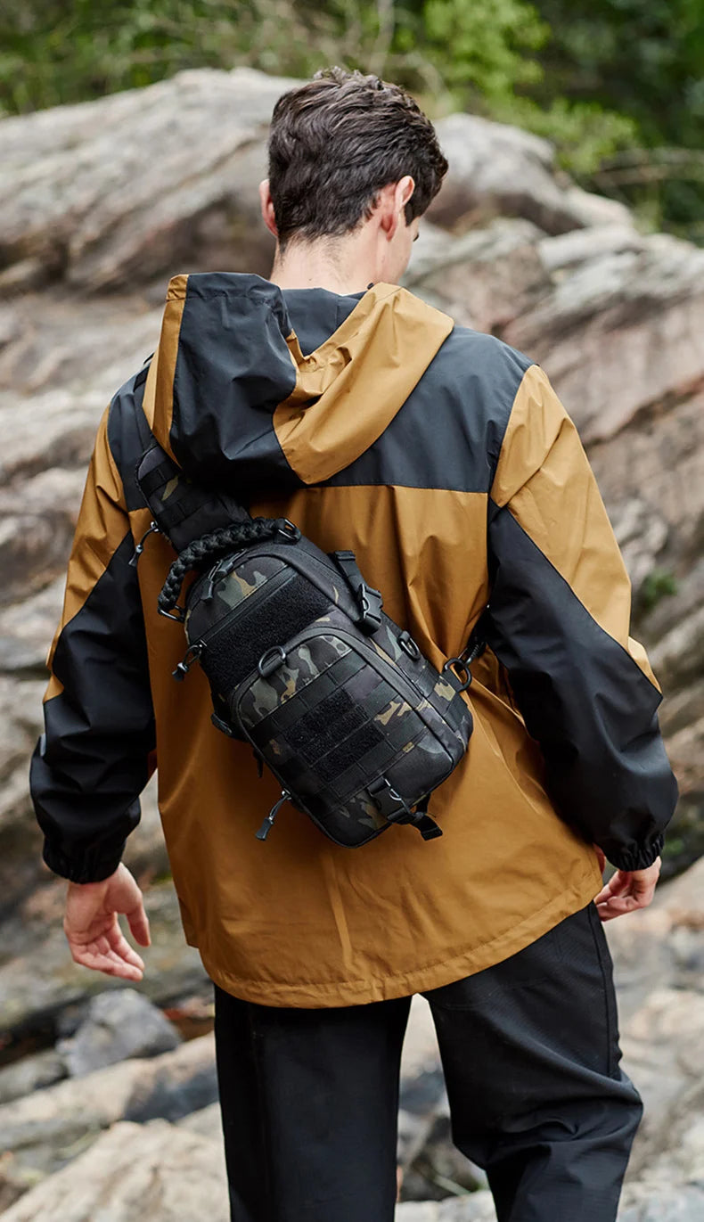 Camping Chest Bag Tactical Backpack for Men Sports Shoulder Outdoor Hiking Climbing Cycling Fishing MOLLE Sling EDC Fanny Pack