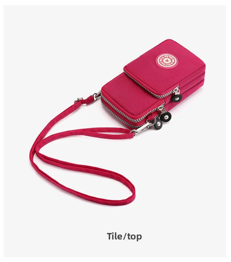 Sports Arm Bag, Women Mobile Phone Bag Running Messenger Purse Wallet, Women's Shoulder Cross Body Bags Multi Layer Zipper Pouch