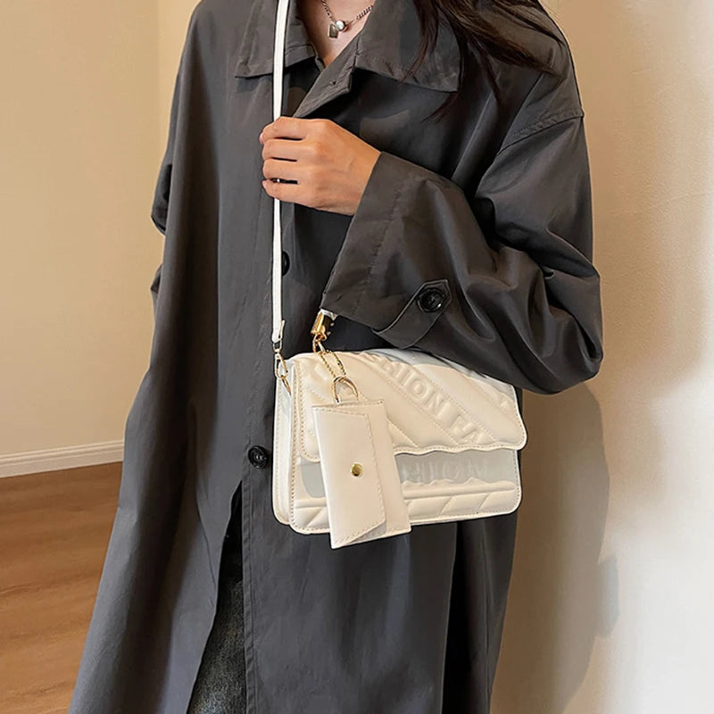 Brand Designer Small Crossbody Bags New Fashion Shoulder Bag Quilted PU Leather Ladies Square Handbags