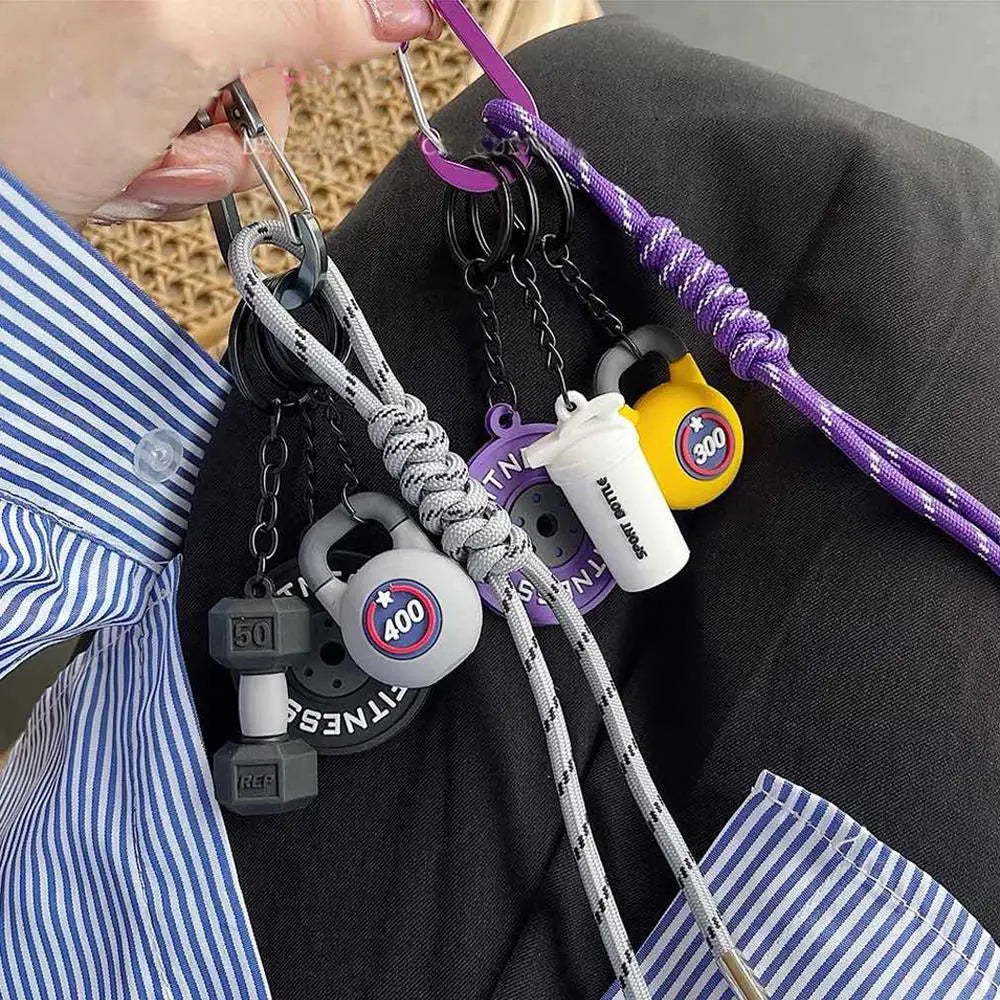 2025 Gym Series Key Chain Women Girl's Bags High-Grade Keychain Pendant Car Keyring Charm Gift INS Style Handmade Rope Key Ring