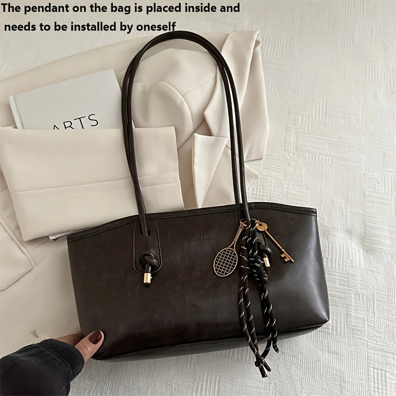 Ladies Soft Leather Shoulder Armpit Bag, Black, White, Brown, Coffee, Convertible Tote Bag, Spacious Work, Travel, Everyday Use