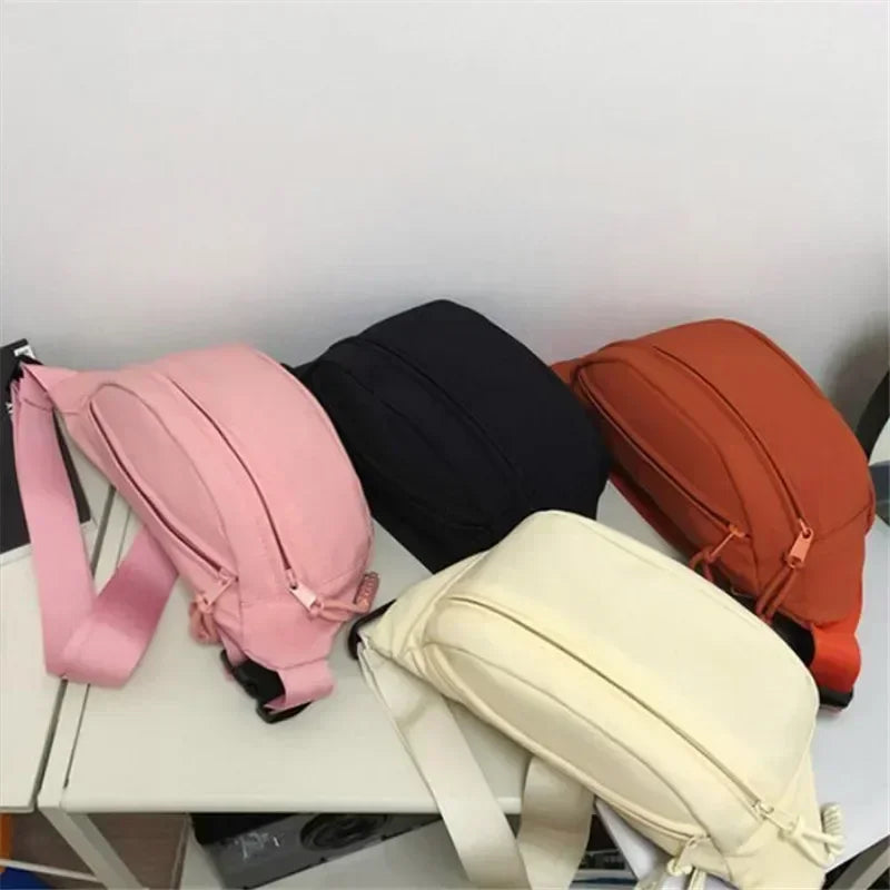 Versatile Nylon Waist Bag, Sports Fanny Pack, Casual Crossbody Shoulder Bag, Zipper Closure,Ideal for Work,Travel, and Daily Use