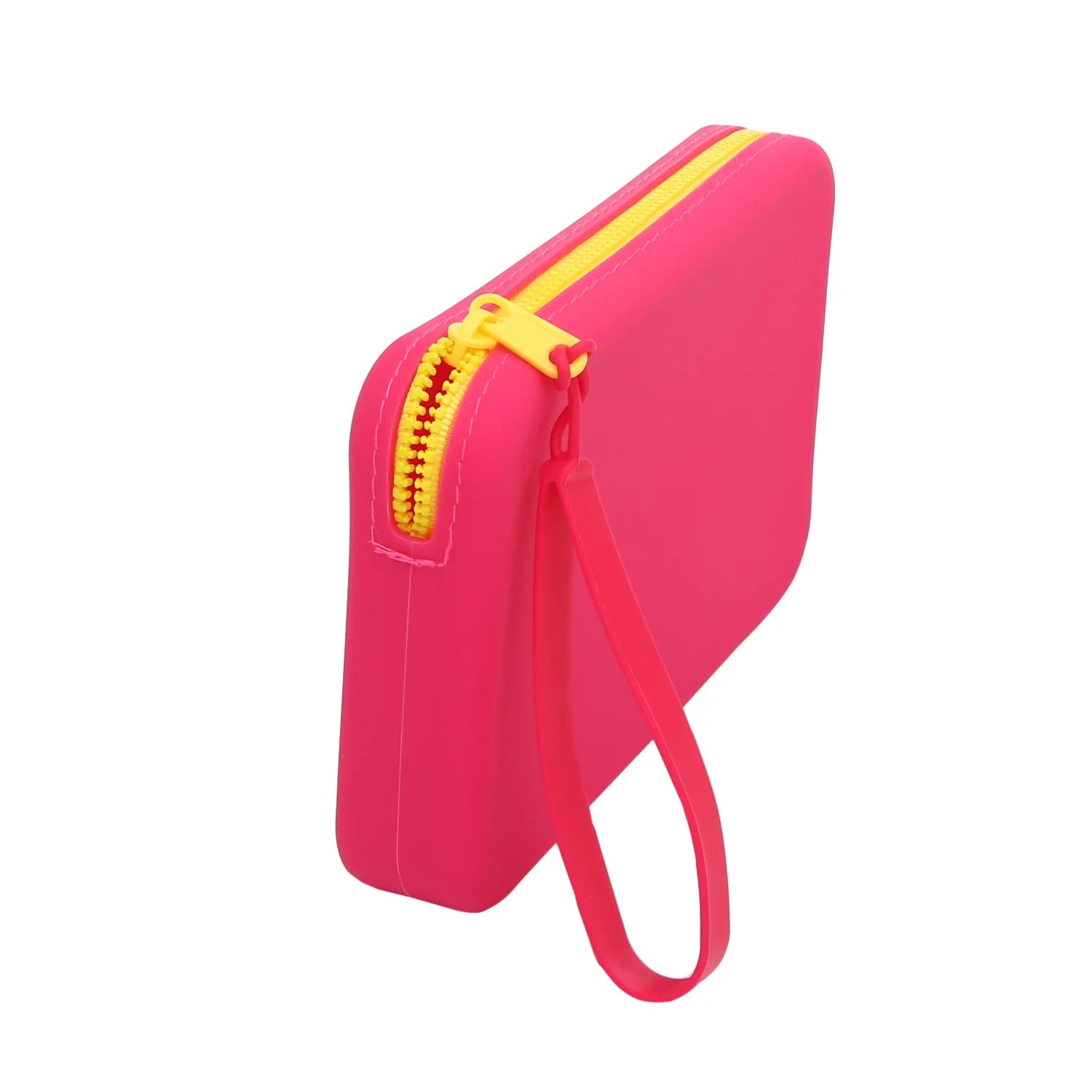 Square Silicone Storage Bag, Portable Travel Cosmetics and Toiletries Bag, Multifunctional Waterproof Cosmetic Bag with Zipper