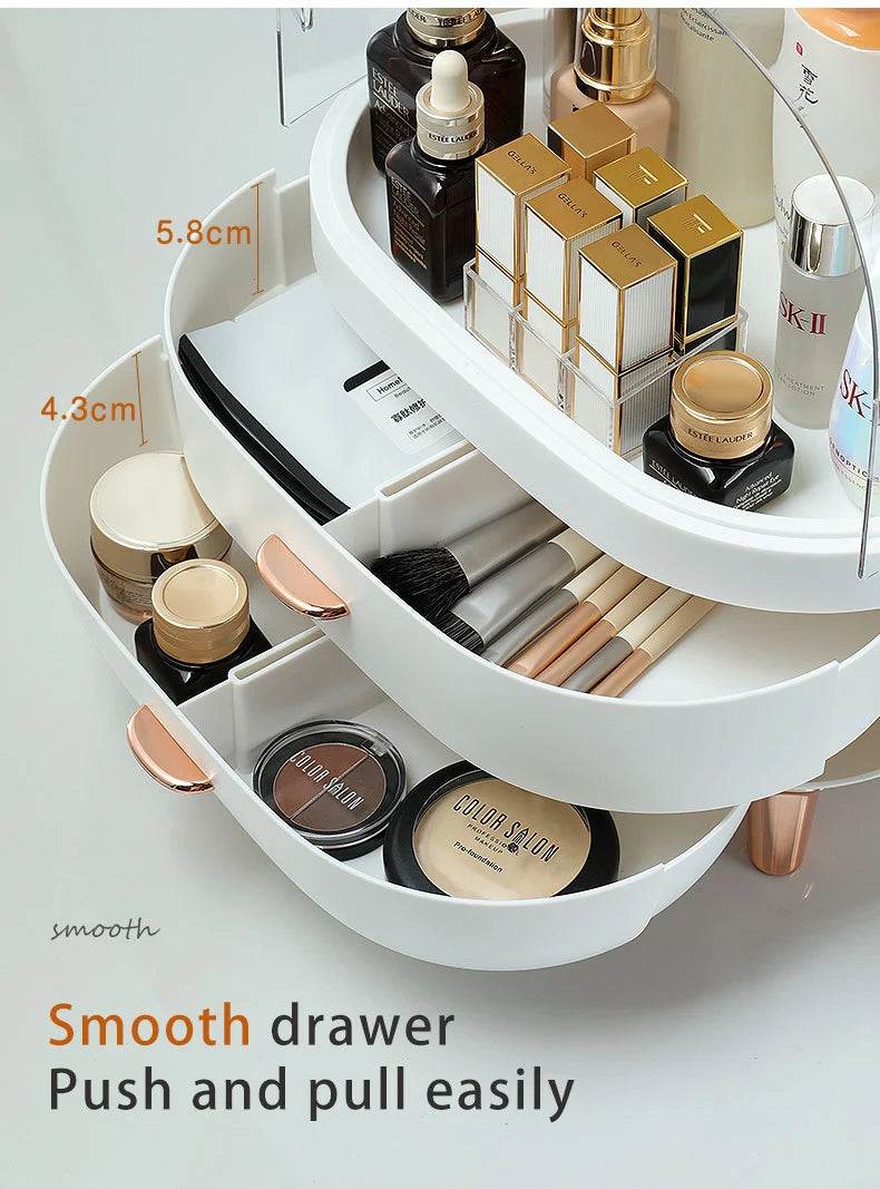 Makeup Container Polish Box Desktop Storage Organizer Makeup Drawer Large Box Cosmetic Capacity Storage Nail Jewelry Organizer