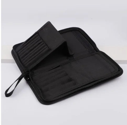 European and American Portable Makeup Storage Bag Professional Makeup Handbag with Magnetic Closure Brush Bag Foldable Large Cap