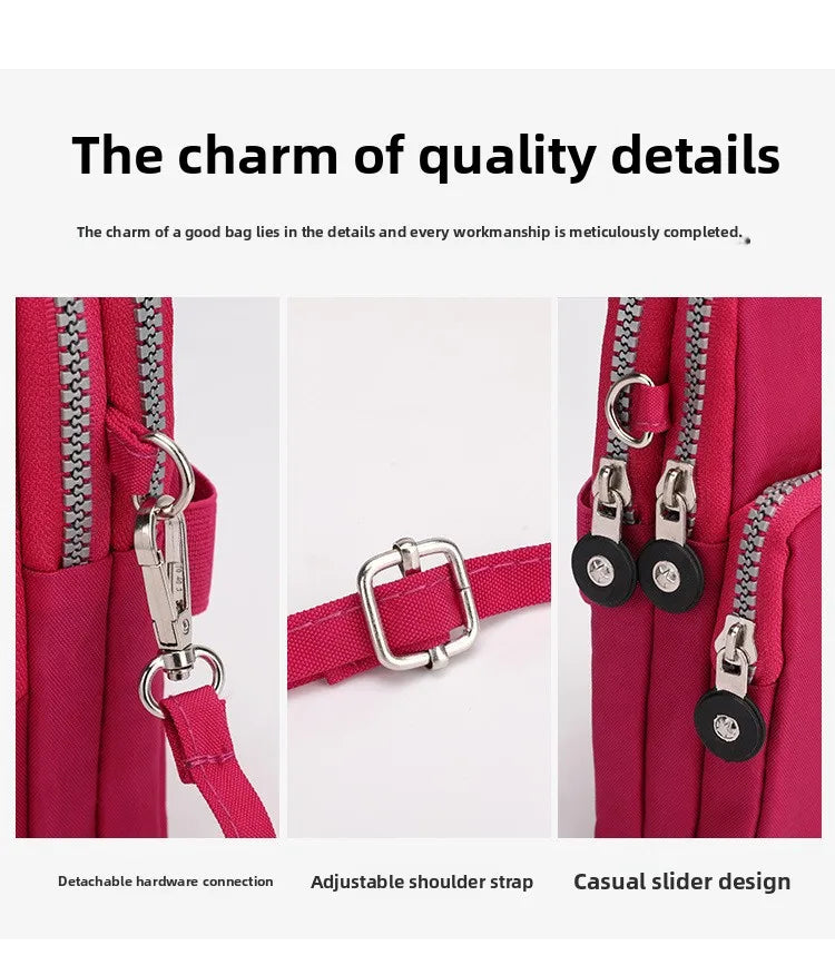 Sports Arm Bag, Women Mobile Phone Bag Running Messenger Purse Wallet, Women's Shoulder Cross Body Bags Multi Layer Zipper Pouch