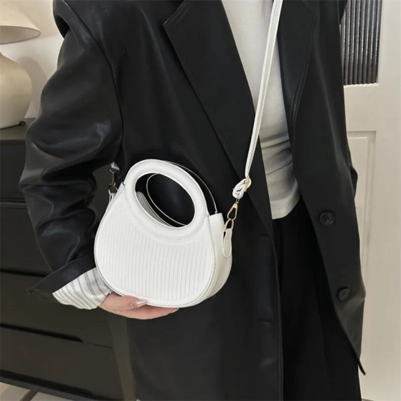 Chic Stripe Design Crossbody Bags for Women Elegant Synthetic Leather Handbag, Purse, Luxury Look Shoulder Bag for Everyday Use