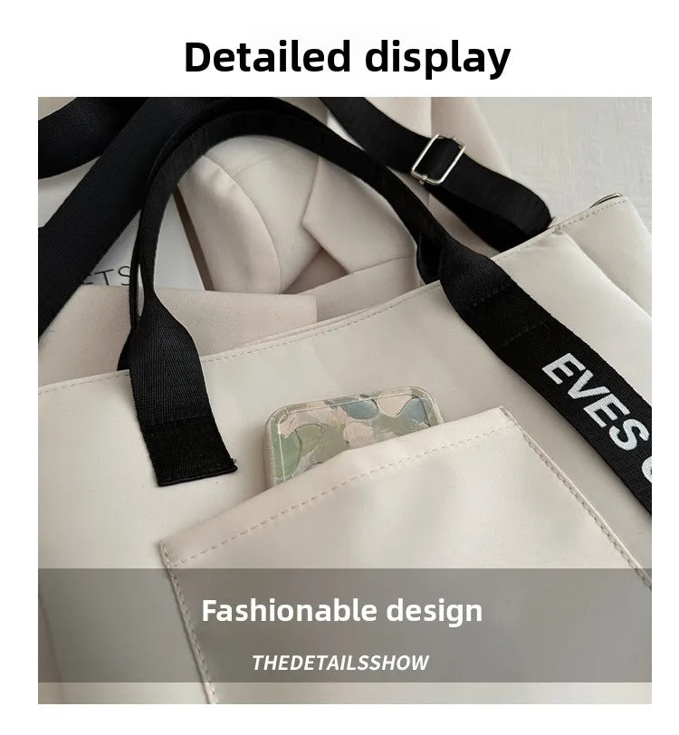 Nylon Handbag Women Campus Student Tote School Bag, Teen Girls Handbags Messenger Bag, Oxford Waterproof Shoulder Crossbody Bags