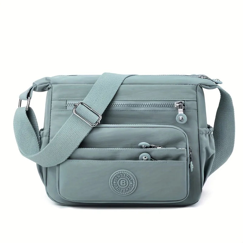 Lightweight Nylon Chic Crossbody Bag for Women Adjustable Strap, Multi-Pocket Design for Travel, Shopping, Dates & School