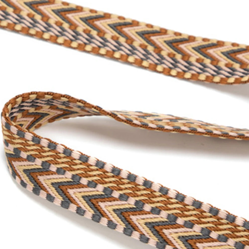 Adjustable Canvas Purse Straps Wide Embroidered Replacement Straps For Crossbody Bag Women Shoulder Bag Strap DIY Bag Accessory