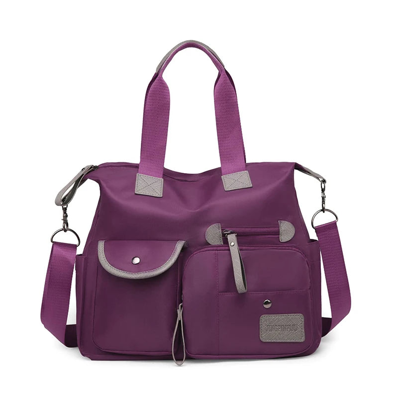 New Ladies Tote Bag Fashion Nylon Waterproof Casual Shoulder Mummy Bag Large Capacity Women's Messenger Handbags