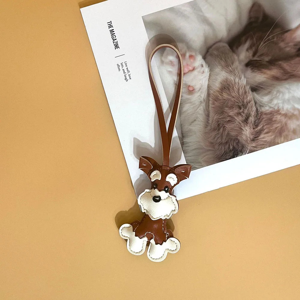 Women Bag Charms Dog Shaped Car Keychain Keyring Pandents Tote Bag Accessories Bag Pendant Handbag Rope 3D Gift Bag Ornament Y2K