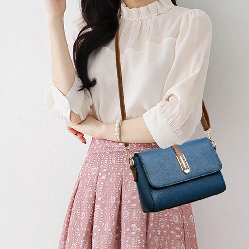 Women Shoulder Bags Ladies Messenger Crossbody Flip Purses Handbags Single Thin Adjustable Shoulder Strap Square Horizontal Bag
