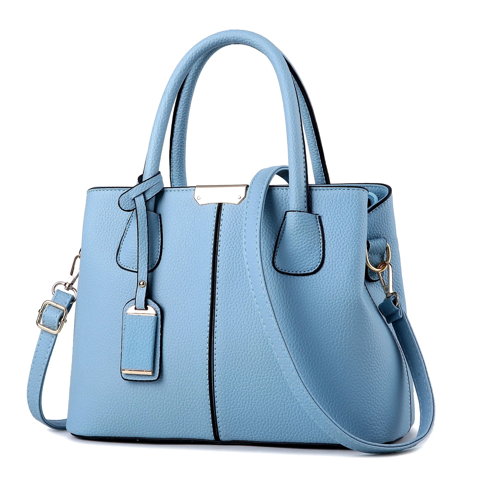 Shaping PU Leather Handbag, Stylish Versatile Tote Shoulder Bag, Large Capacity Crossbody Bag with Adjustable Straps,Zip Closure